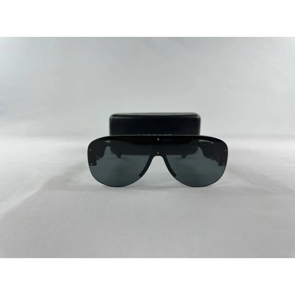 Versace Sunglasses Black Gold Shield Pilot Medusa Biggie MOD VE 4391 GB1/87